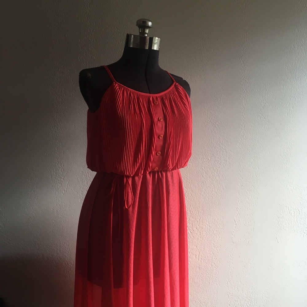 Vintage 70s Sexy Stevie Nicks Red Disco Dress 🍎